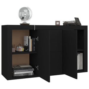 Schwarzes Sideboard 120 cm Holz