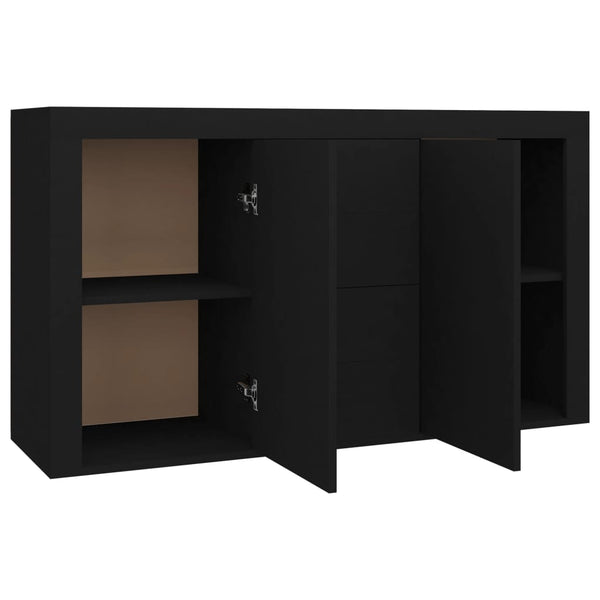 Schwarzes Sideboard 120 cm Holz