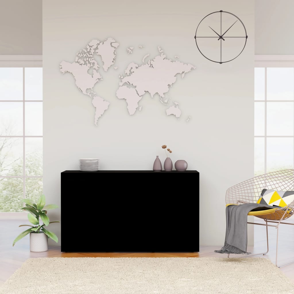 Schwarzes Sideboard 120 cm Holz