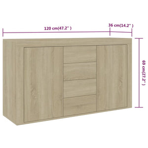 Sideboard Sonoma Eiche 120 cm