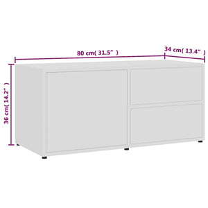 Weißer TV-Schrank 80 cm
