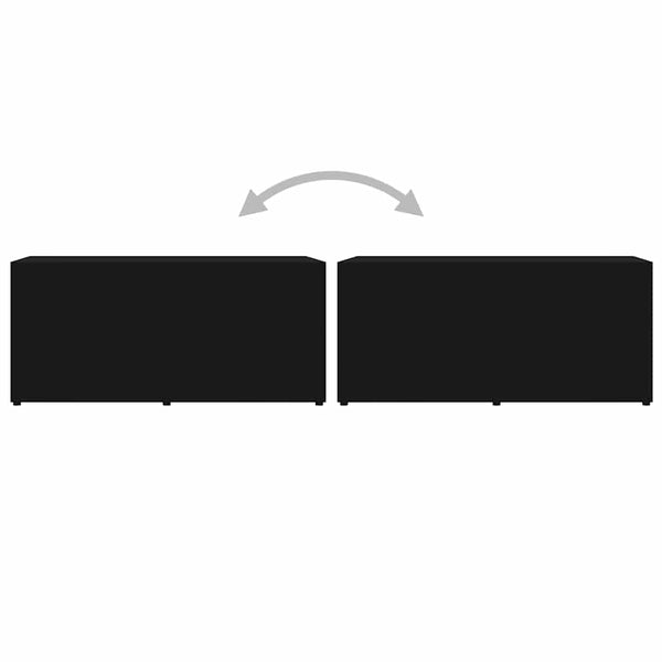 Schwarzer TV-Schrank 80 cm
