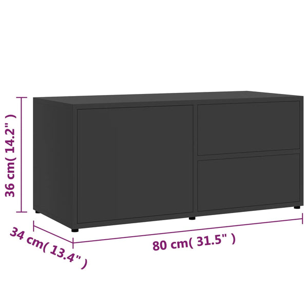 Grauer TV-Schrank 80 cm