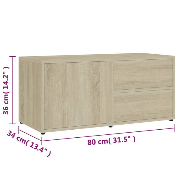 TV-Schrank Sonoma Eiche, 80 cm