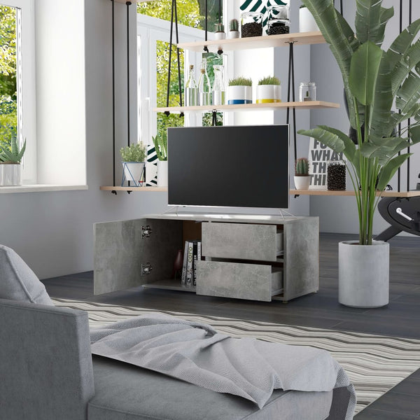 Betongrauer TV-Schrank 80 cm