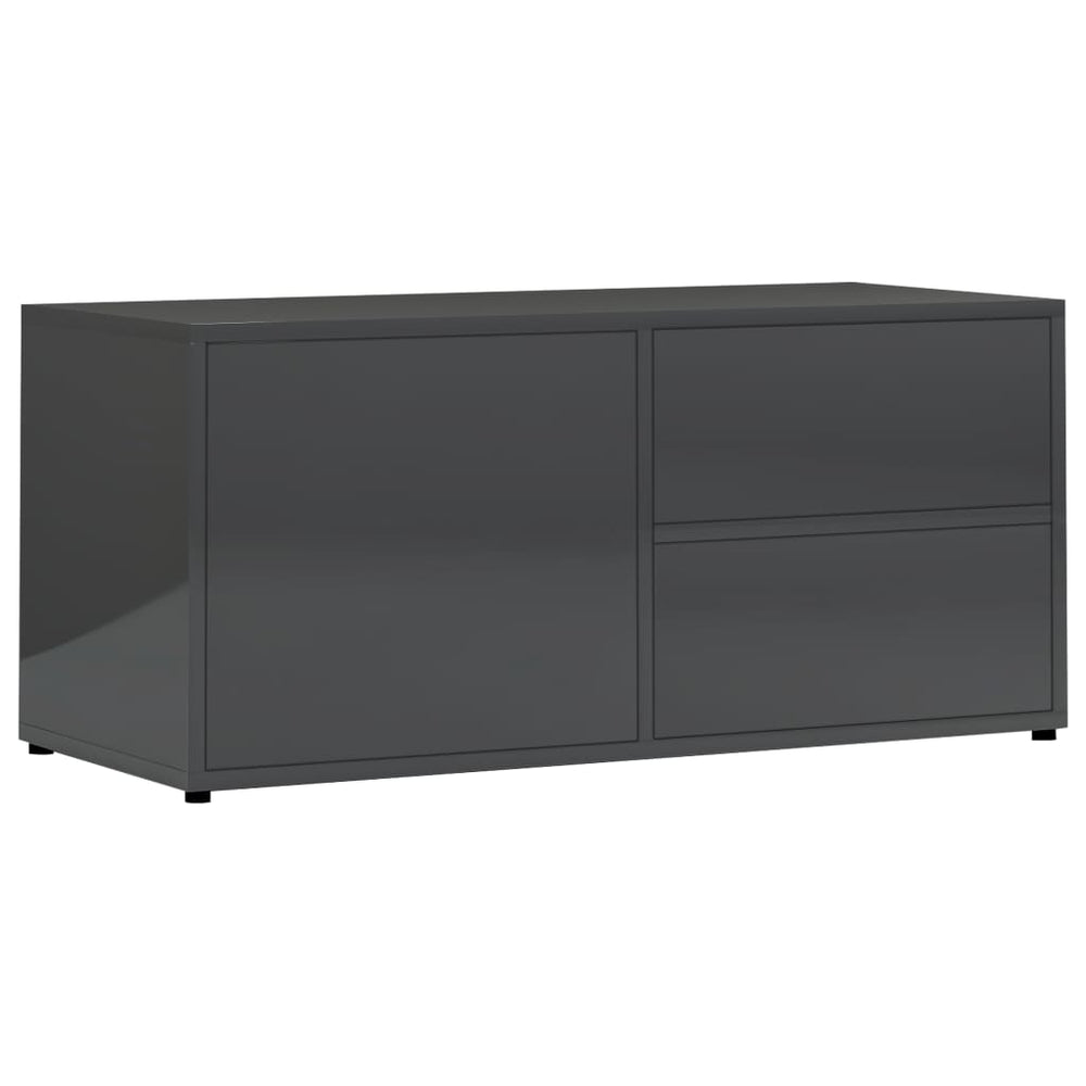 TV-Schrank Hochglanz Grau 80 cm