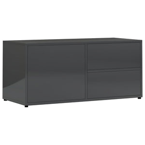 TV-Schrank Hochglanz Grau 80 cm