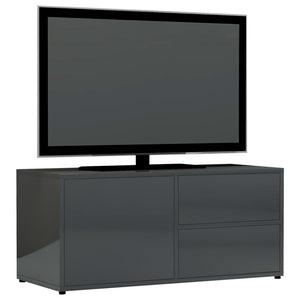 TV-Schrank Hochglanz Grau 80 cm