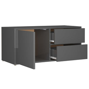 TV-Schrank Hochglanz Grau 80 cm