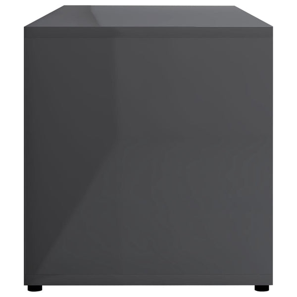TV-Schrank Hochglanz Grau 80 cm