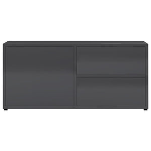 TV-Schrank Hochglanz Grau 80 cm
