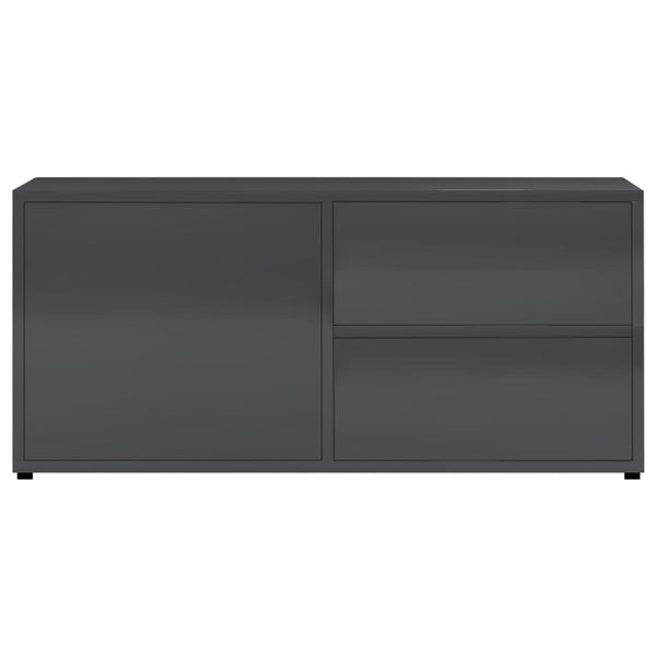 TV-Schrank Hochglanz Grau 80 cm