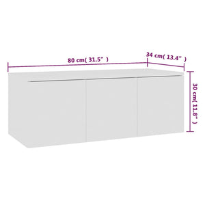 Weißer TV-Schrank 80 cm