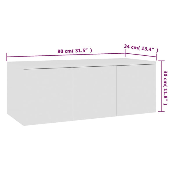 Weißer TV-Schrank 80 cm