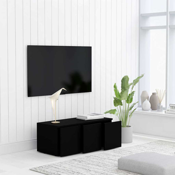 Schwarzer TV-Schrank 80 cm