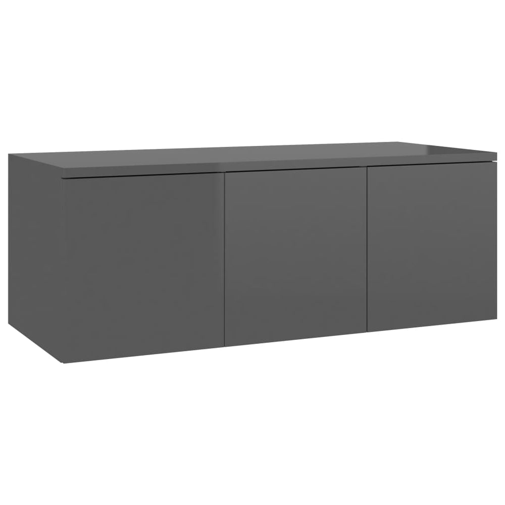 Hochglanz TV-Schrank Grau 80cm