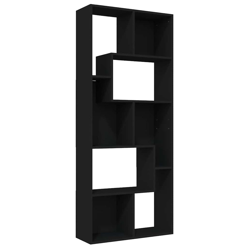 Schwarzes Bücherregal 67x24x161 cm