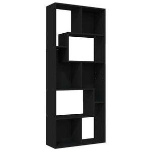Schwarzes Bücherregal 67x24x161 cm
