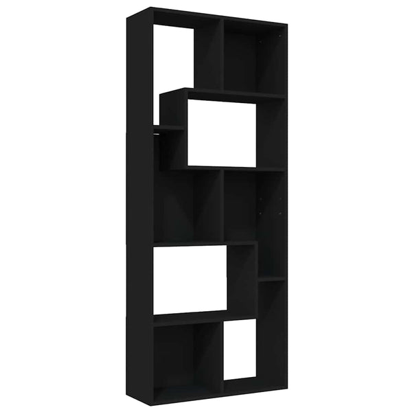 Schwarzes Bücherregal 67x24x161 cm