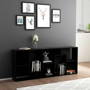 Schwarzes Bücherregal 67x24x161 cm