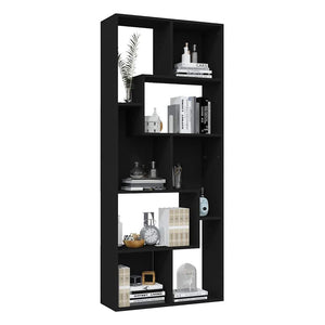 Schwarzes Bücherregal 67x24x161 cm