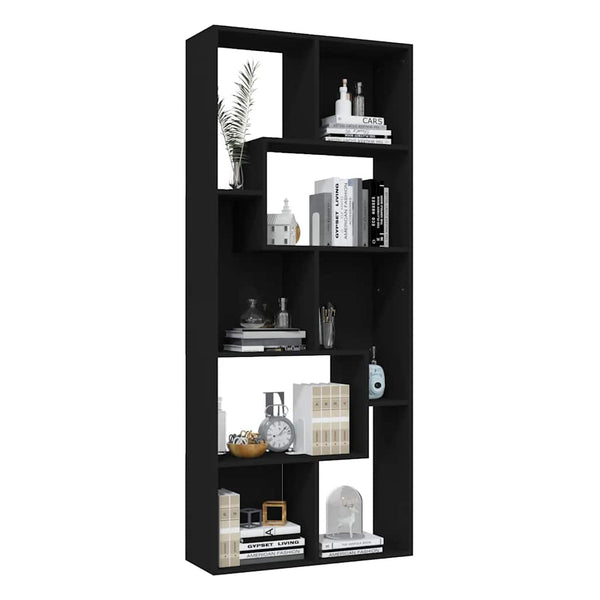 Schwarzes Bücherregal 67x24x161 cm