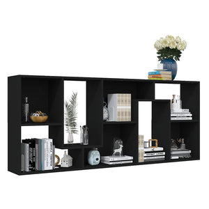 Schwarzes Bücherregal 67x24x161 cm