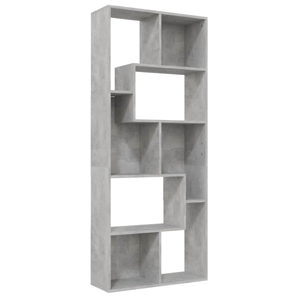 Bücherregal Betongrau 67x24x161 cm