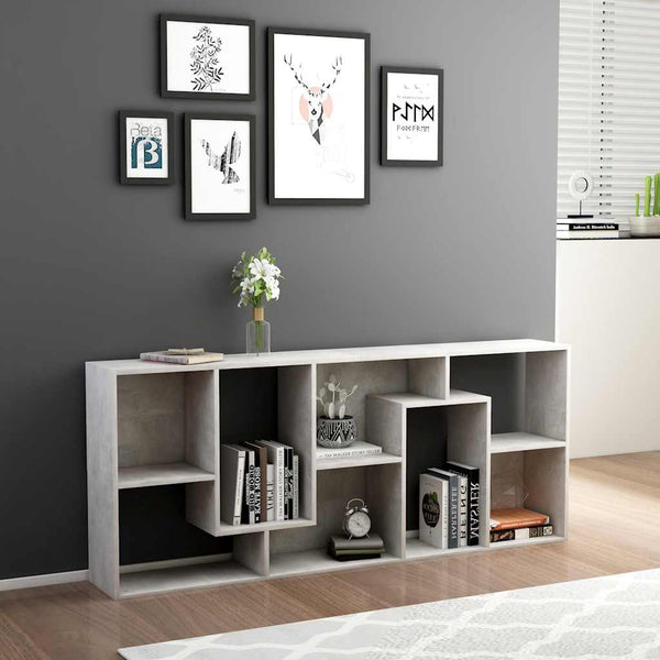 Bücherregal Betongrau 67x24x161 cm