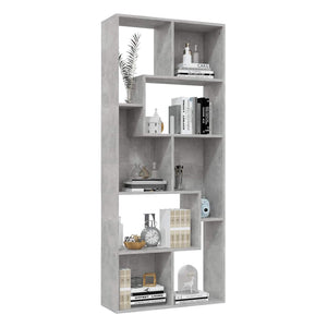 Bücherregal Betongrau 67x24x161 cm