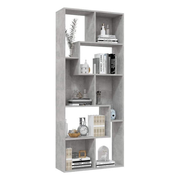 Bücherregal Betongrau 67x24x161 cm