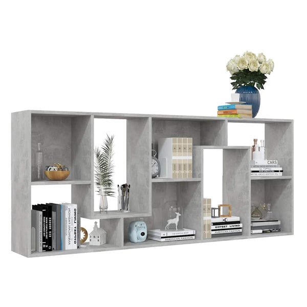 Bücherregal Betongrau 67x24x161 cm