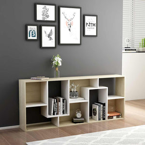 Bücherregal Weiß & Sonoma-Eiche 67x161 cm