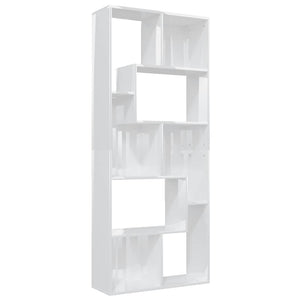 Hochglanz Bücherregal Weiß 67x24x161 cm