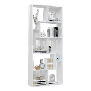 Hochglanz Bücherregal Weiß 67x24x161 cm