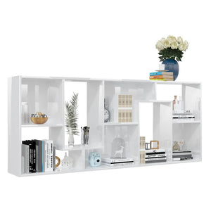 Hochglanz Bücherregal Weiß 67x24x161 cm