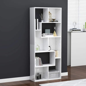 Hochglanz Bücherregal Weiß 67x24x161 cm
