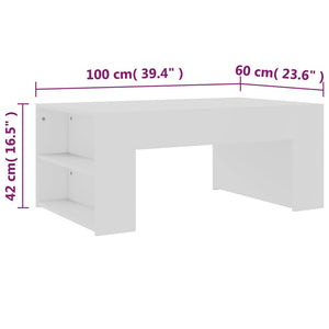 Weißer Couchtisch 100x60 cm