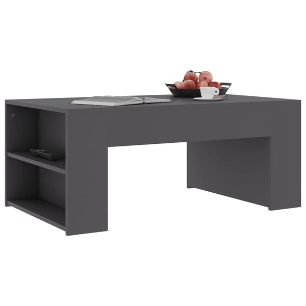 Grauer Couchtisch 100x60 cm
