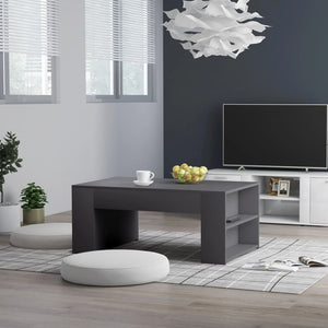 Grauer Couchtisch 100x60 cm
