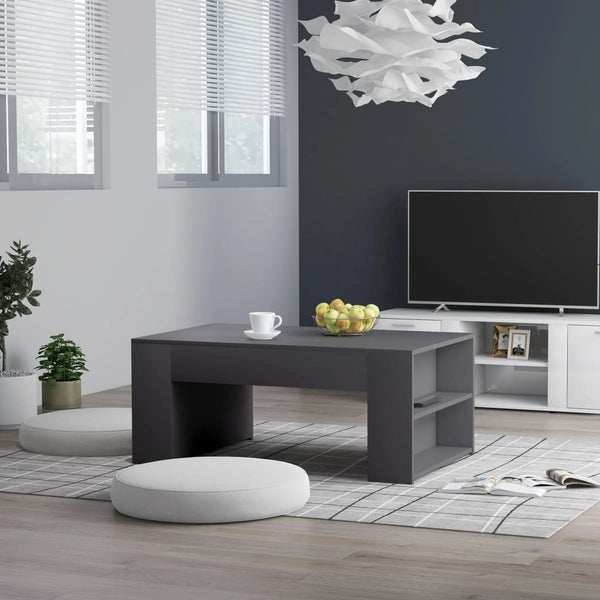 Grauer Couchtisch 100x60 cm