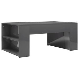 Hochglanz Couchtisch Grau 100x60 cm