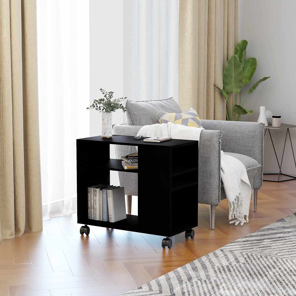 Schwarzer Beistelltisch 70x35x55 cm