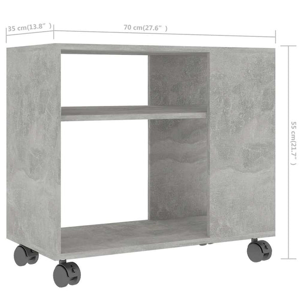 Beistelltisch Betongrau 70x35x55 cm