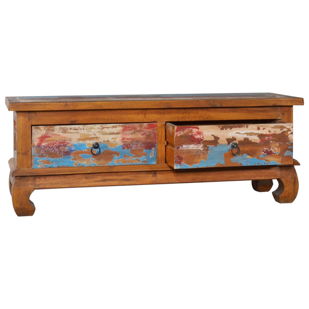 vidaXL Meuble TV 110x35x40 cm teck recyclé