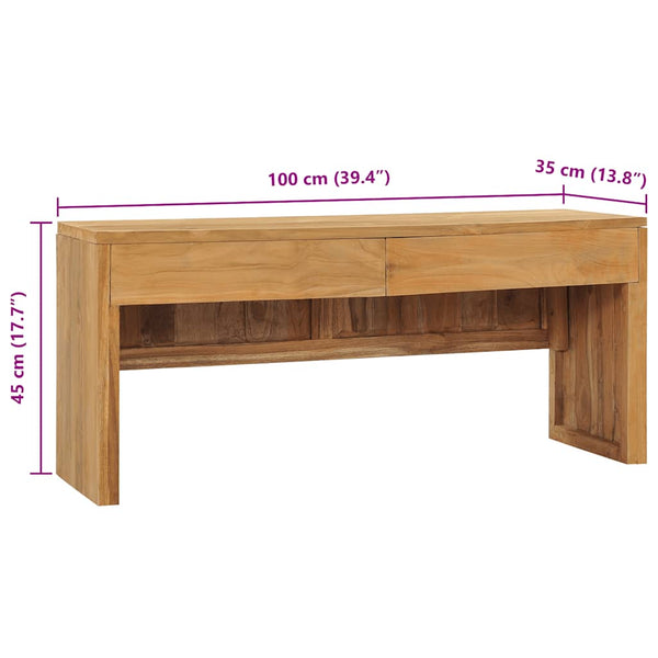 TV-Schrank 100x35x45 cm Teak Massivholz