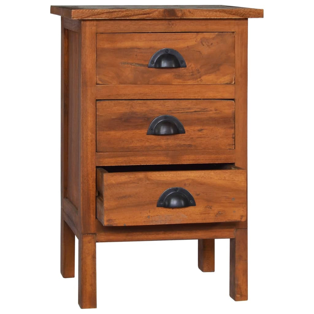 Nachttisch 40x35x60 cm Massivholz Teak