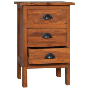Nachttisch 40x35x60 cm Massivholz Teak