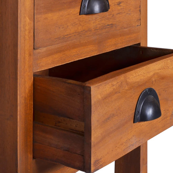Nachttisch 40x35x60 cm Massivholz Teak