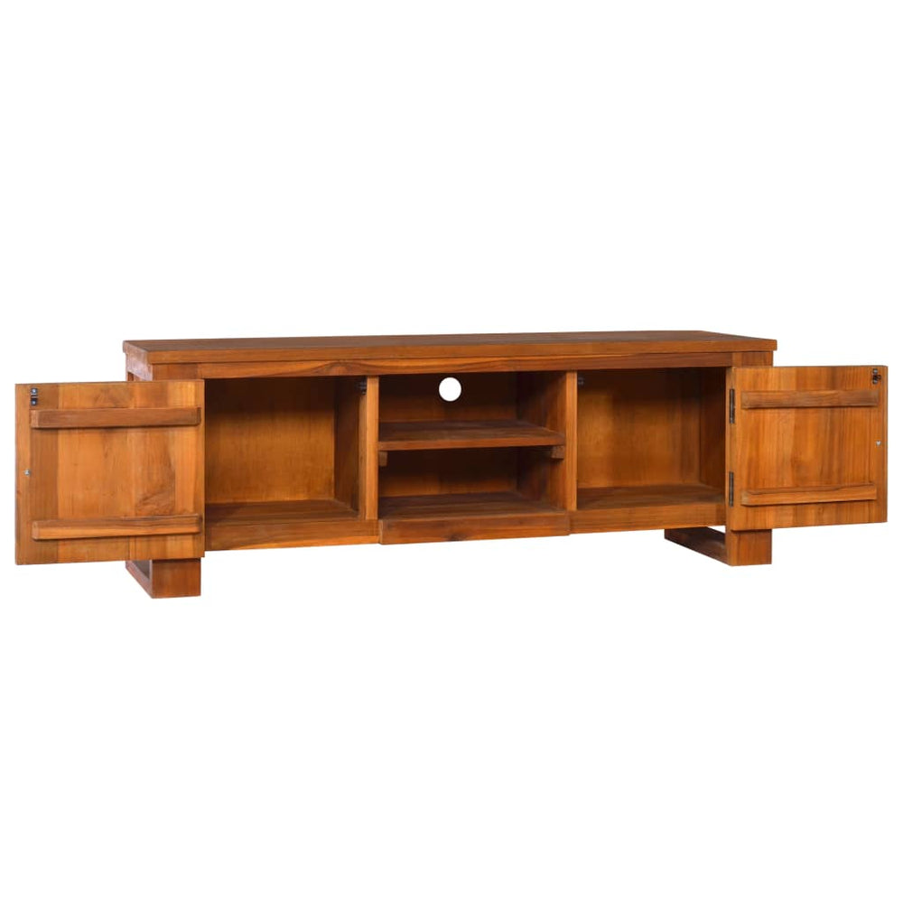 vidaXL Meuble TV 110x30x40 cm en bois de teck massif